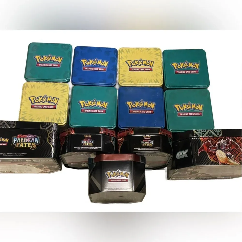 Pokémon Collectible Mini Tins Lot - Pikachu & Assorted Pokémon (13 Total)